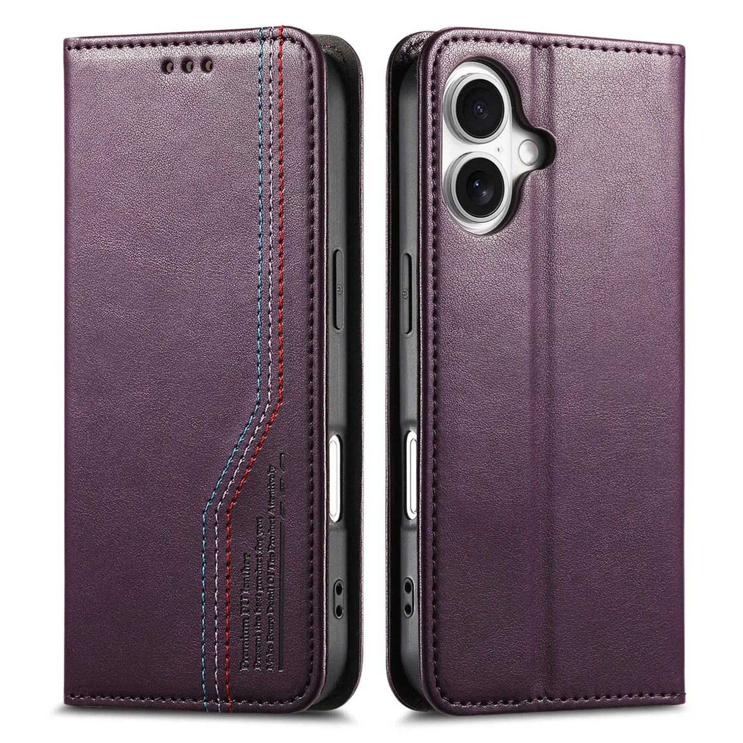 Vintage Leather Card Slot Flip Wallet iPhone Case