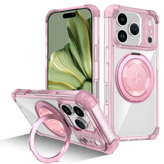 Magnetic Folding Stand Clear Armor iPhone Case