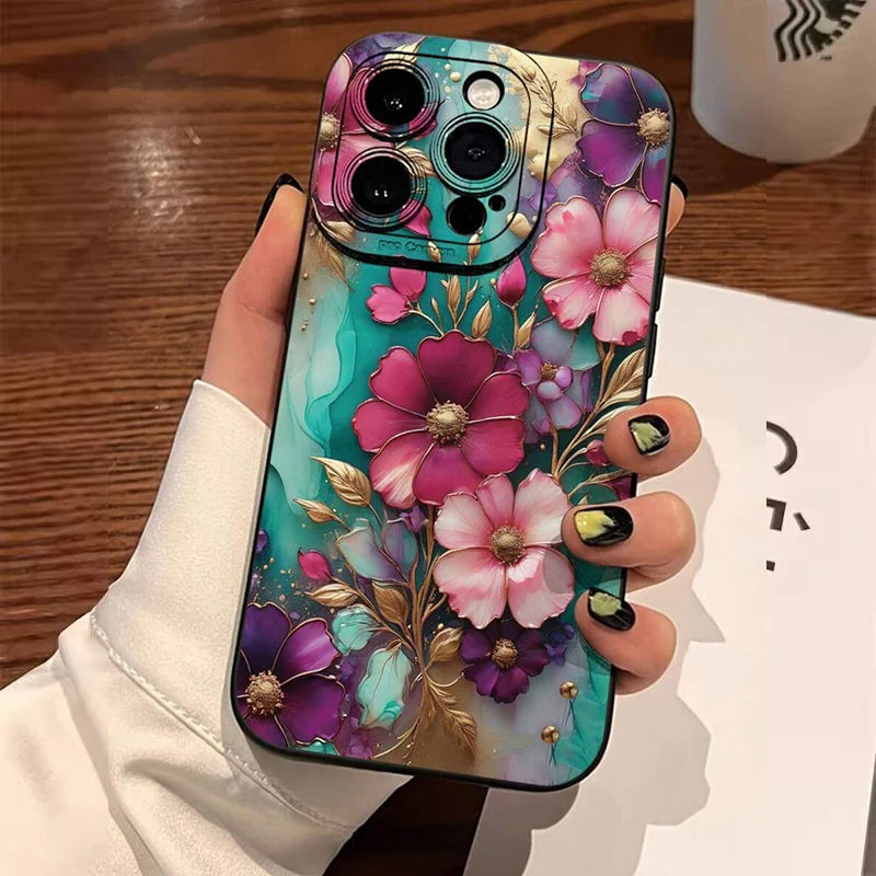 Elegant Vintage Floral Pattern Matte iPhone Cover