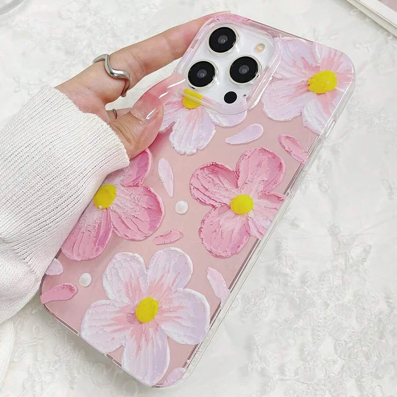 Cute Daisy Blossom Print iPhone Soft Cover