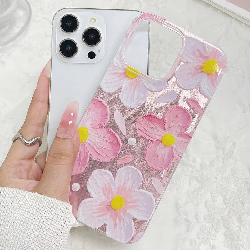 Cute Daisy Blossom Print iPhone Soft Cover