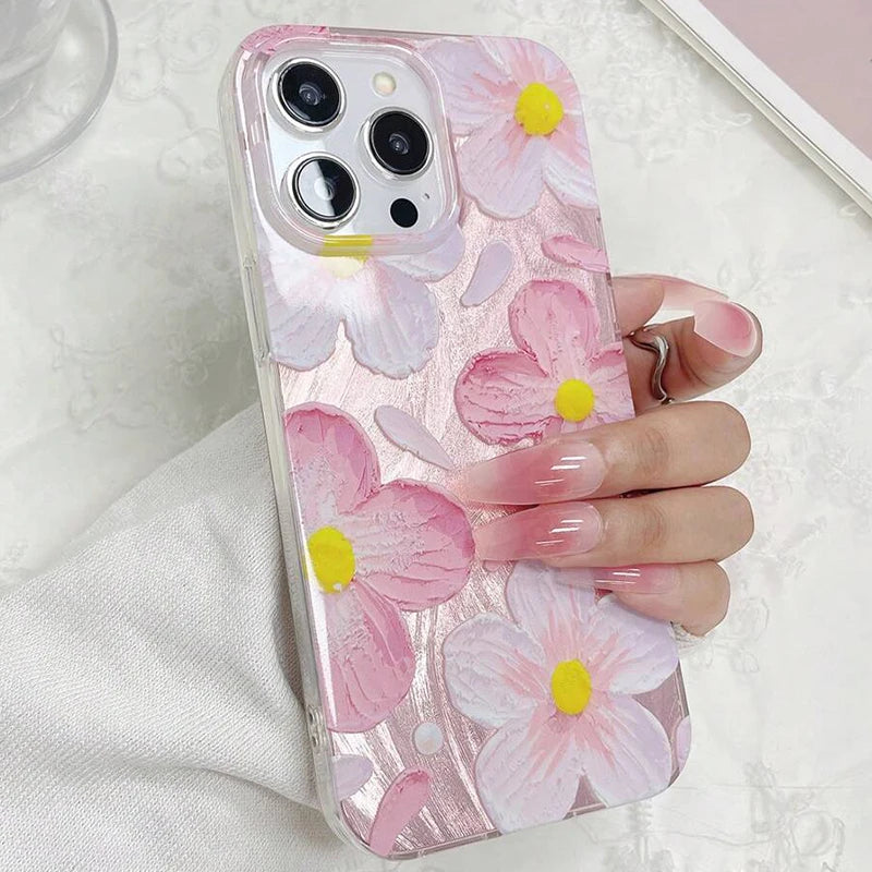 Cute Daisy Blossom Print iPhone Soft Cover