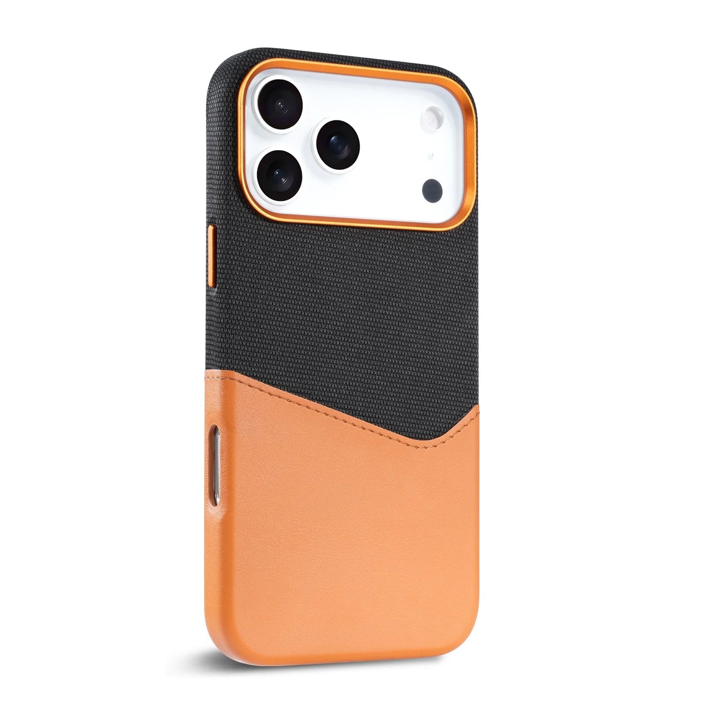 Business Leather Patchwork iPhone Case with Card Holder