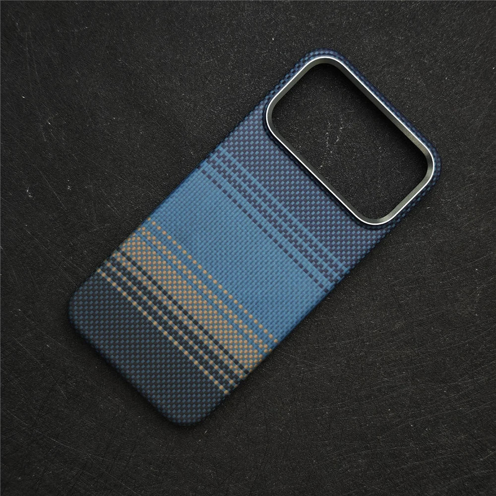 Funda MagSafe ultradelgada para iPhone de fibra de carbono y aramida