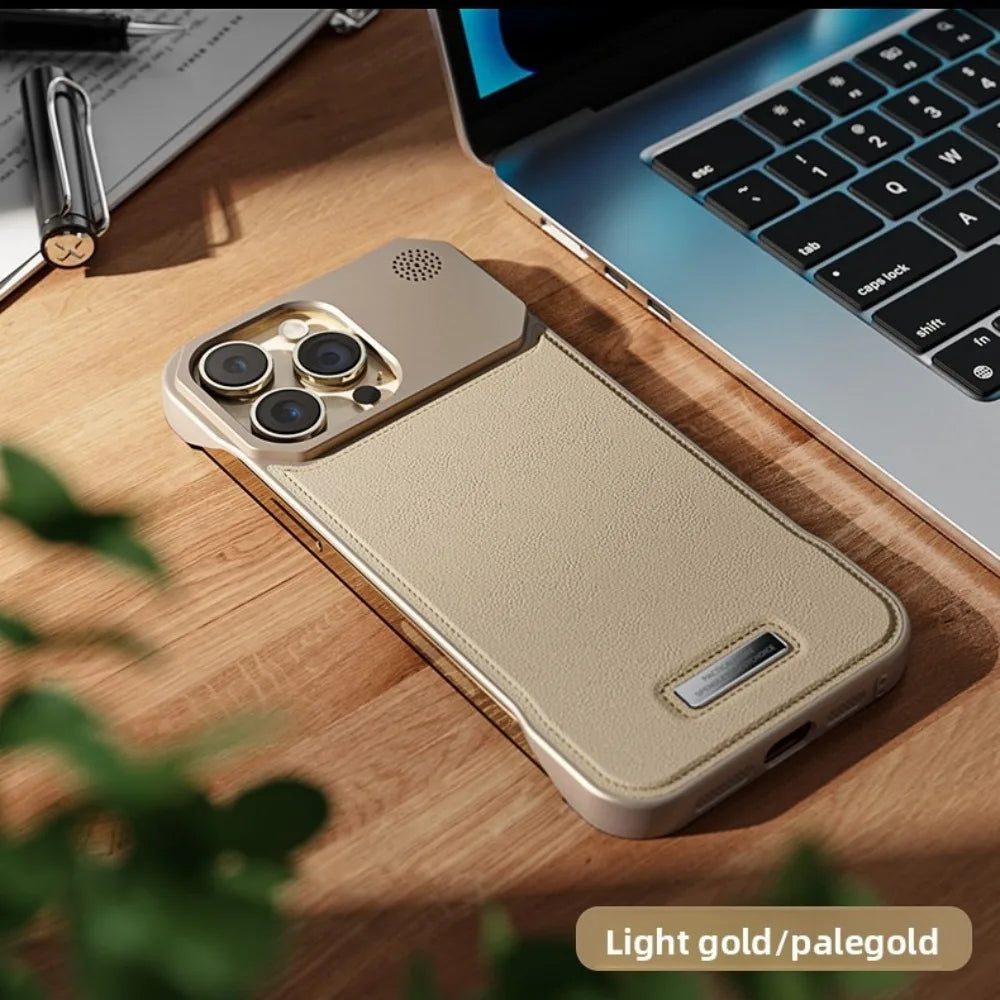 Borderless PU Leather Magnetic Aromatherapy iPhone Case