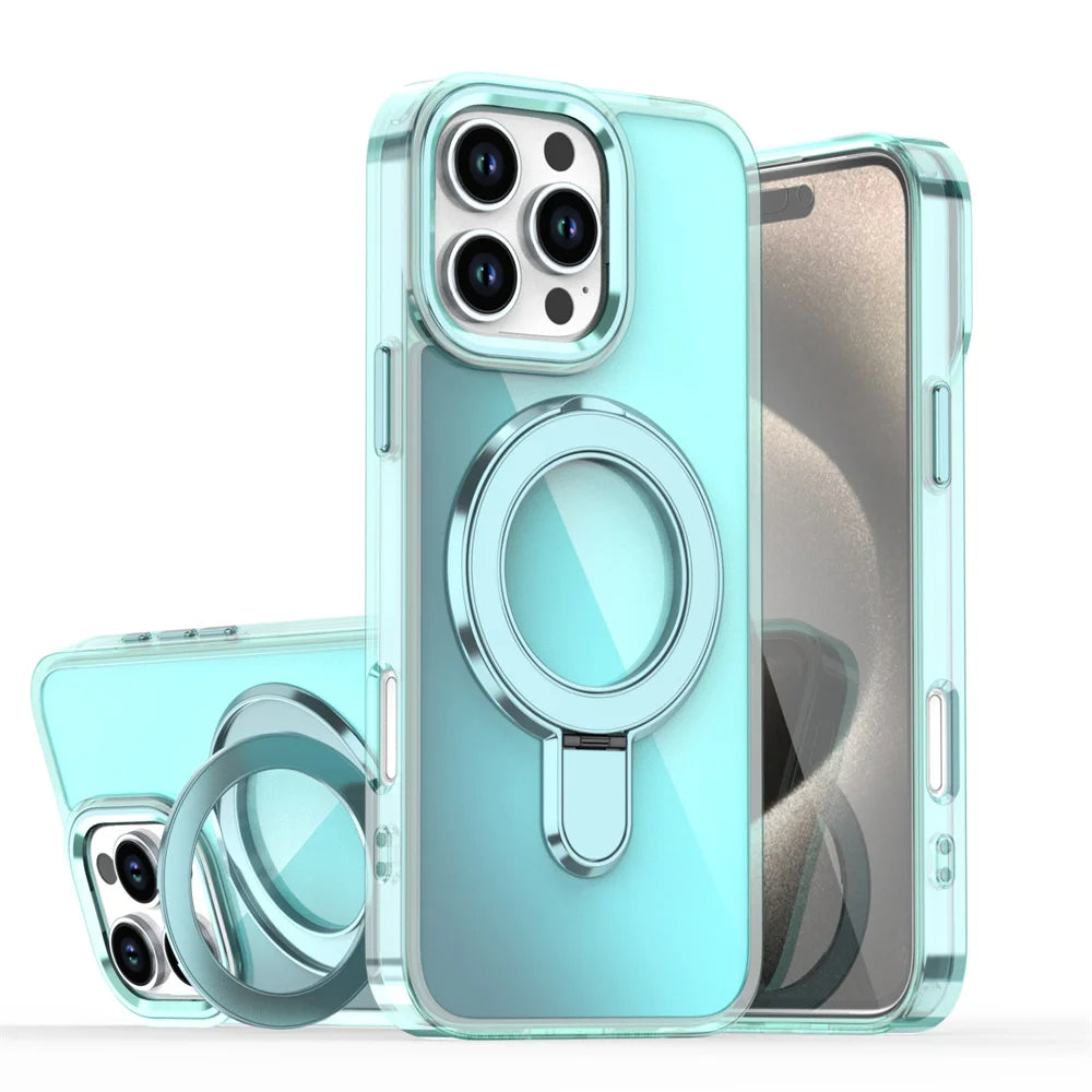 Laser Color-Changing Magnetic Stand iPhone Case