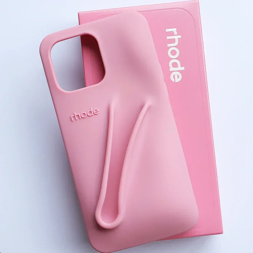 Soft Silicone iPhone Case with Lip Gloss Holder