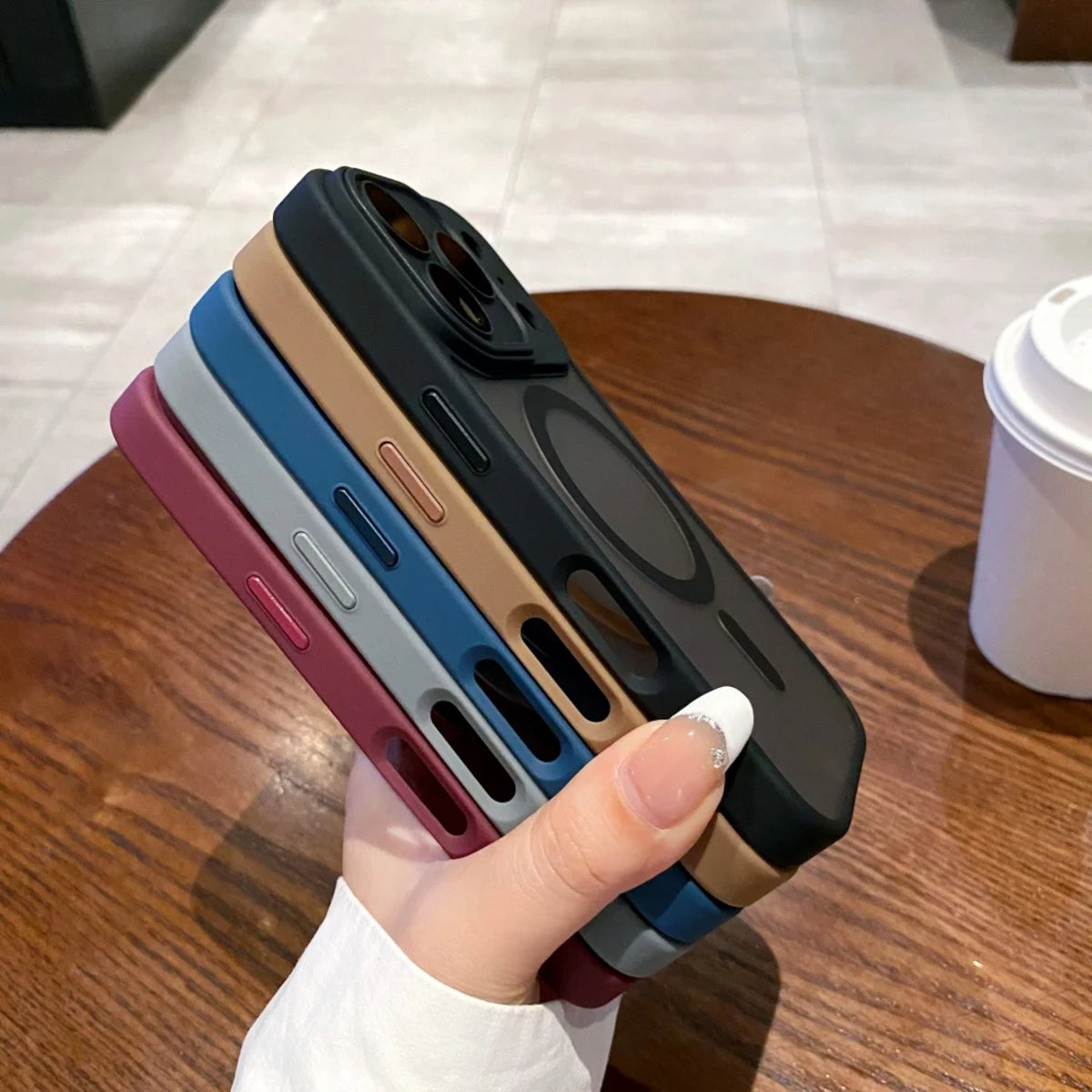 Magnetic Silicone Frame Case for iPhone