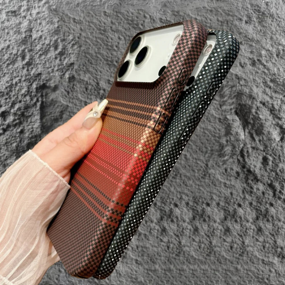 Luxury Carbon Fibre Texture iPhone Armor Cover