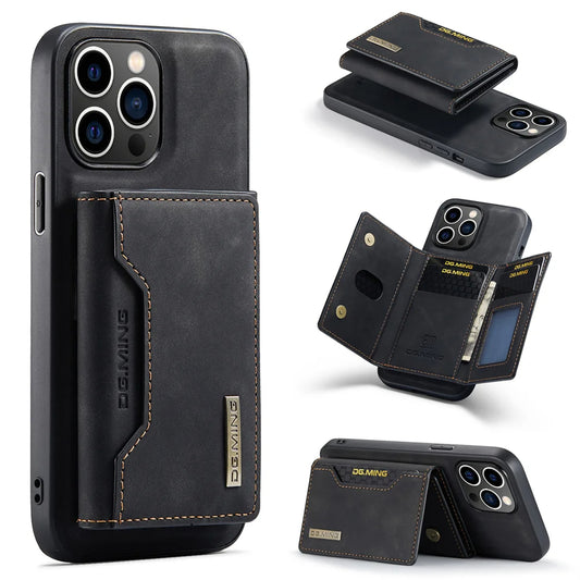 DG.MING Detachable Leather Flip Wallet iPhone Case