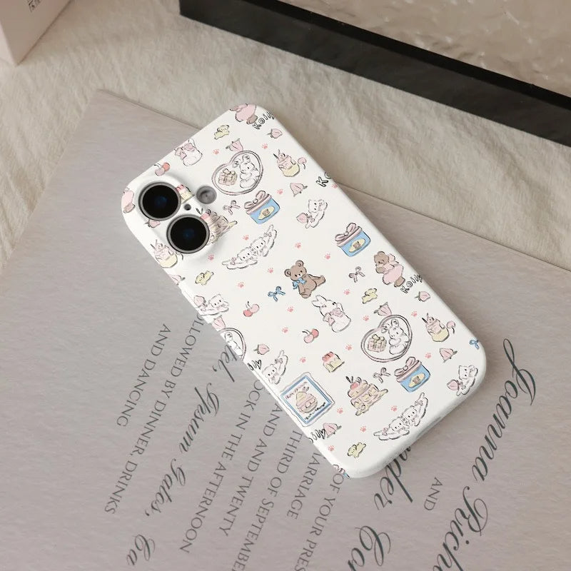 Cute Rabbit Teddy Bear Magnetic iPhone Case