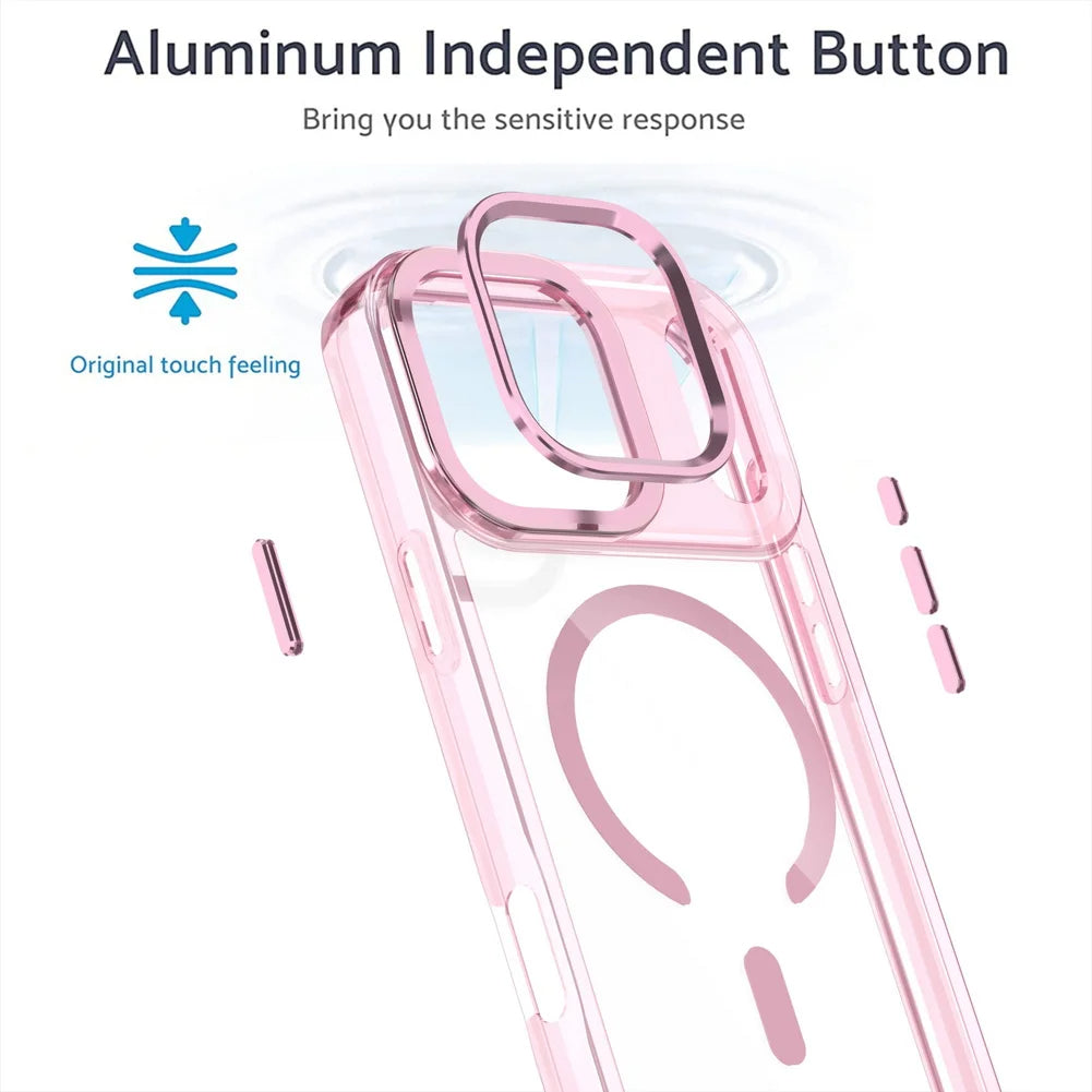 Magnetic Ring iPhone Case with Metal Lens Guard