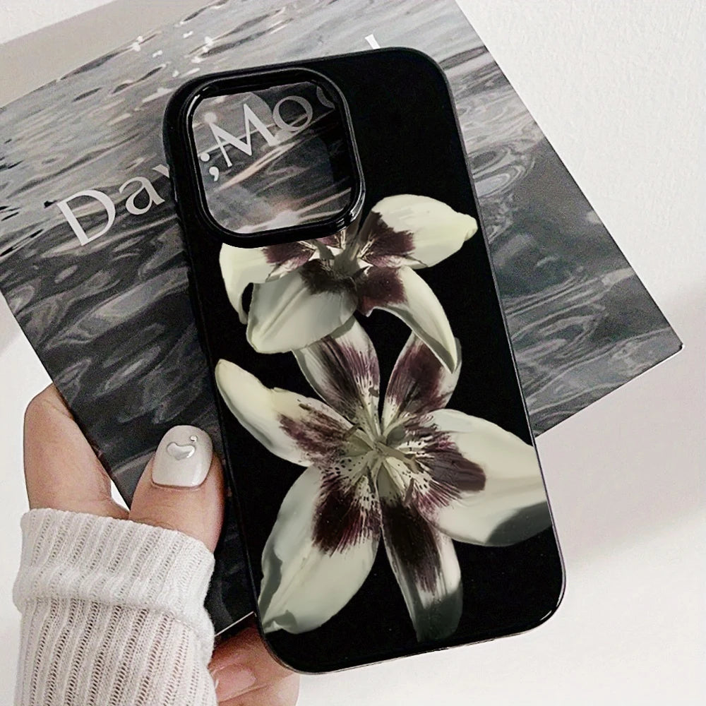 Aesthetic Retro Floral Shockproof iPhone Soft Cover