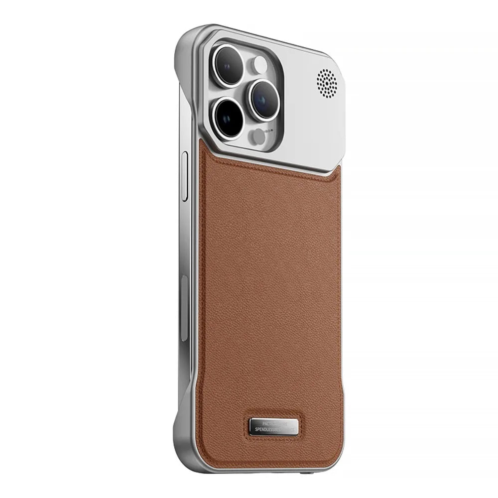 Borderless PU Leather Magnetic Aromatherapy iPhone Case