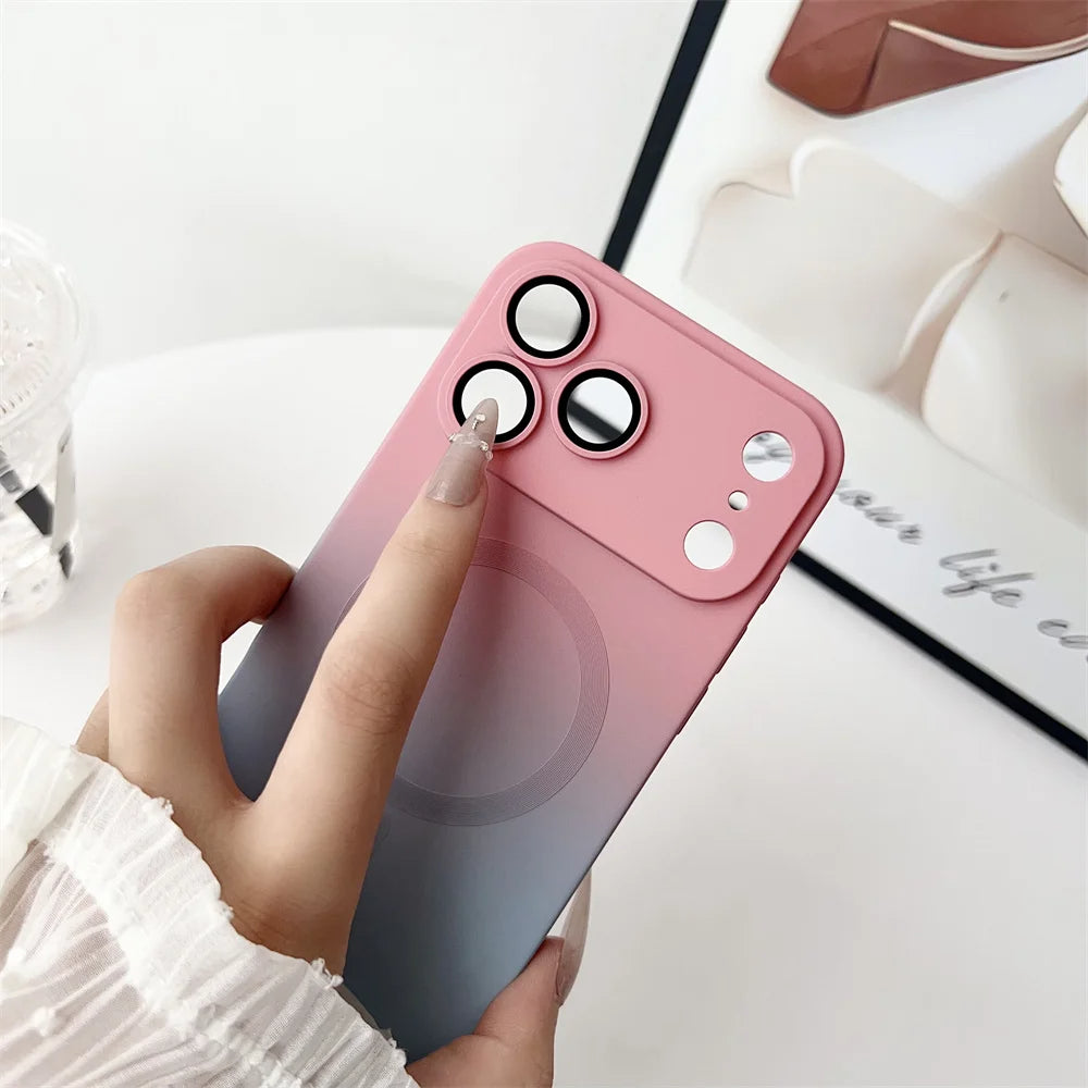 Stylish Gradient MagSafe iPhone Wireless Charging Case