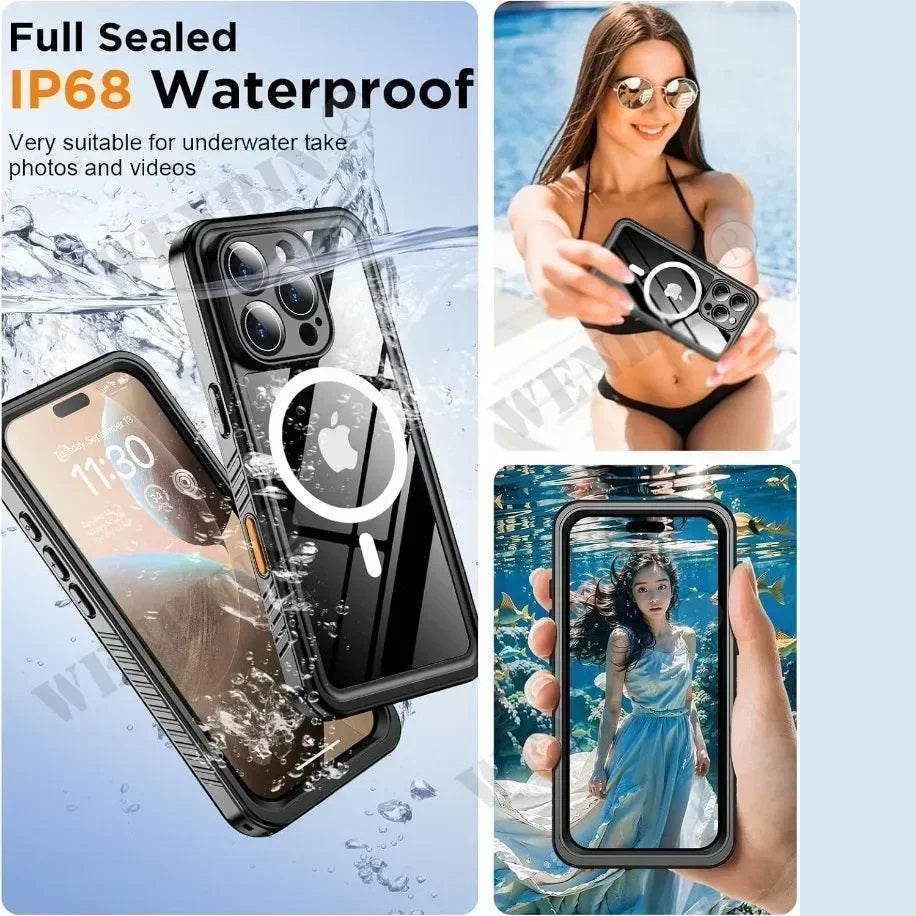 IP68 Waterproof MagSafe iPhone Case for Diving