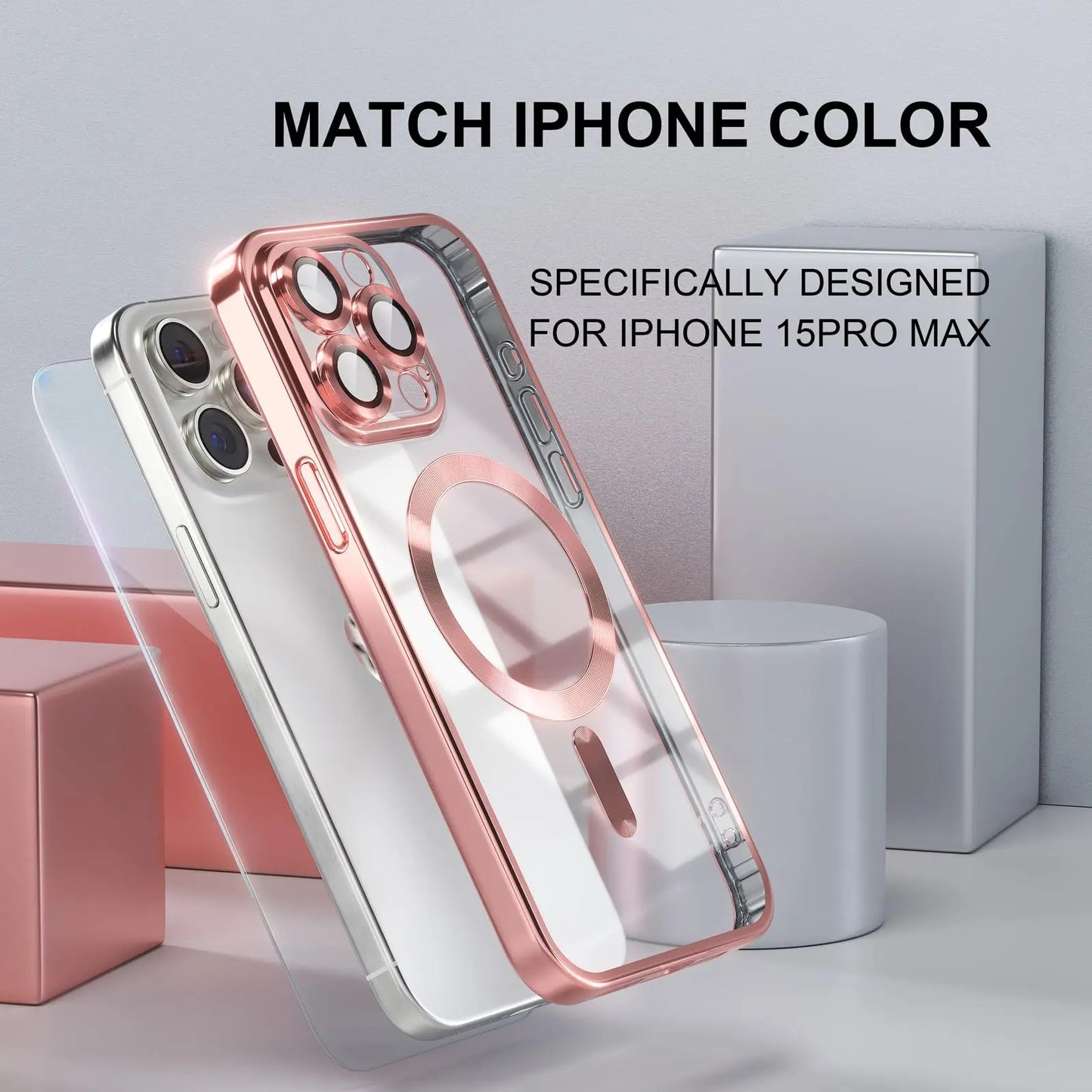 Magnetic Clear Plated iPhone Case with MagSafe