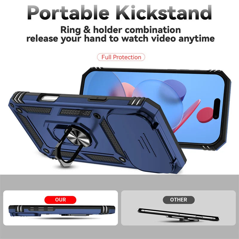 Armor Magnetic iPhone Case with Camera Lens Protector