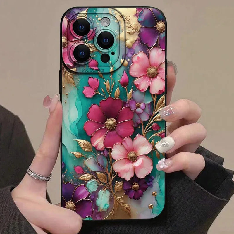 Elegant Vintage Floral Pattern Matte iPhone Cover