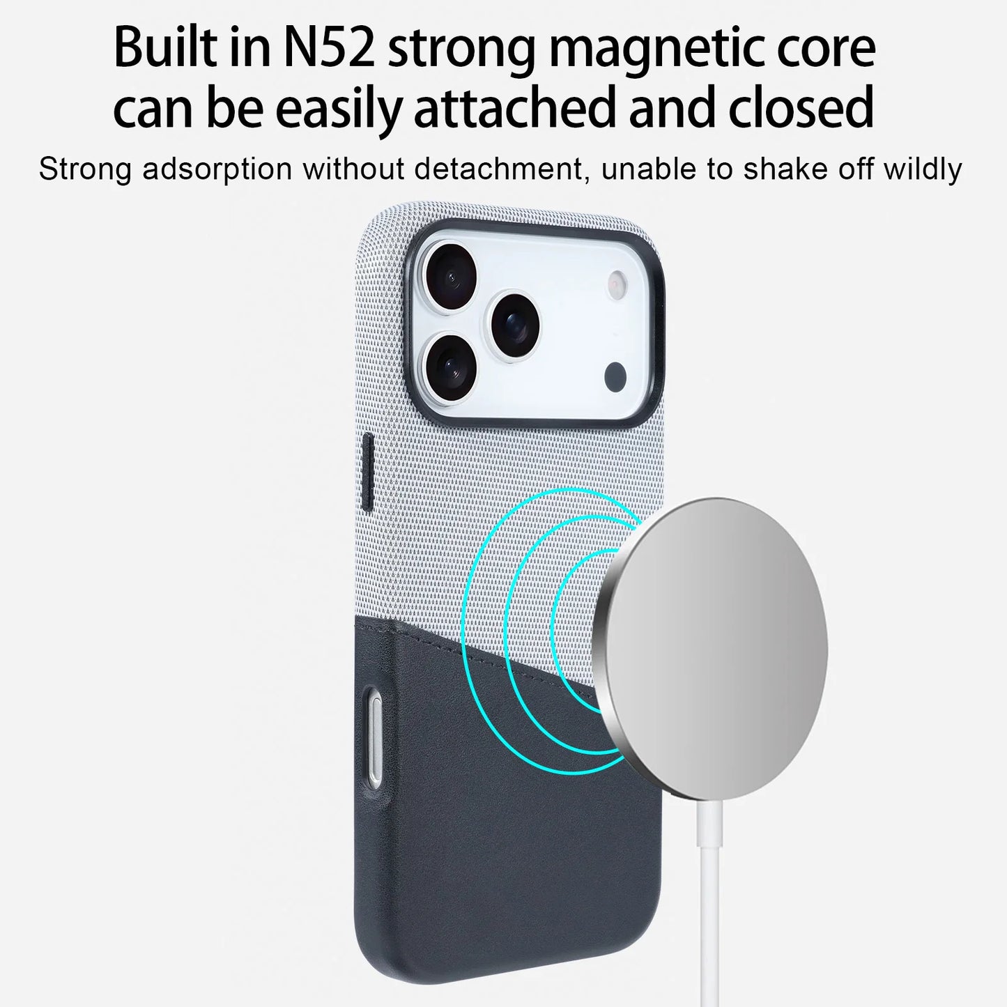 Business Leather Patchwork iPhone Case with Card Holder