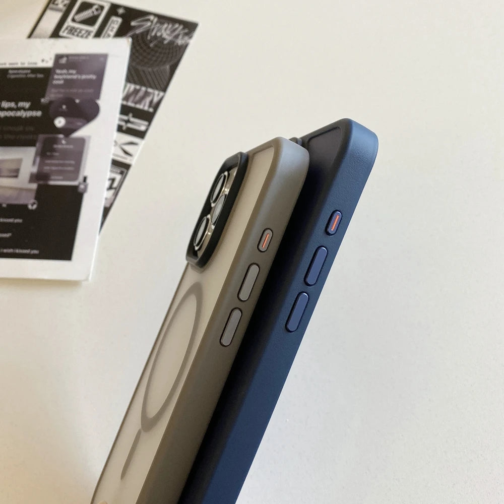 Elegant Matte MagSafe Soft Bumper iPhone Case
