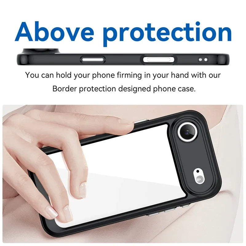 Slim Transparent iPhone Case with Shockproof Edges