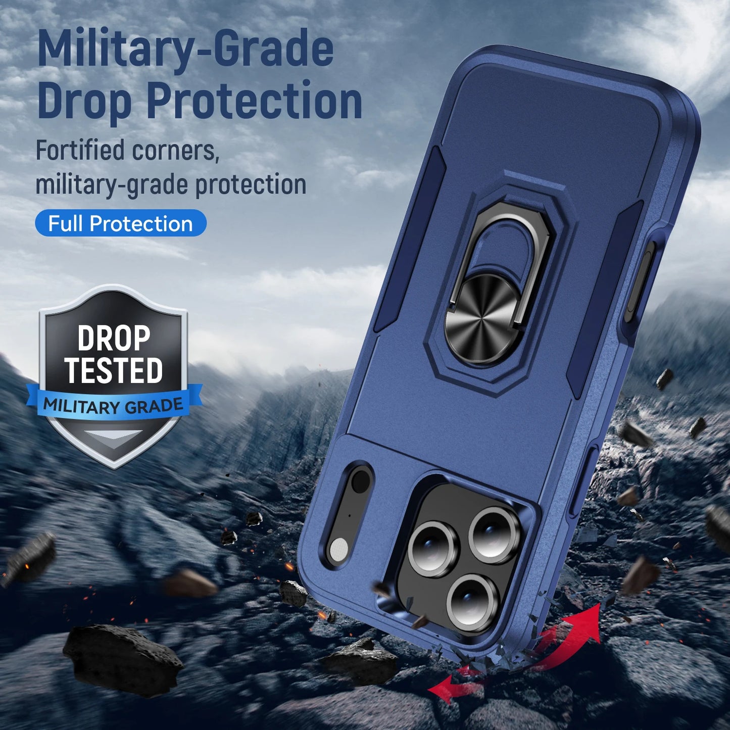 Military Grade Armor Case with Metal Kickstand