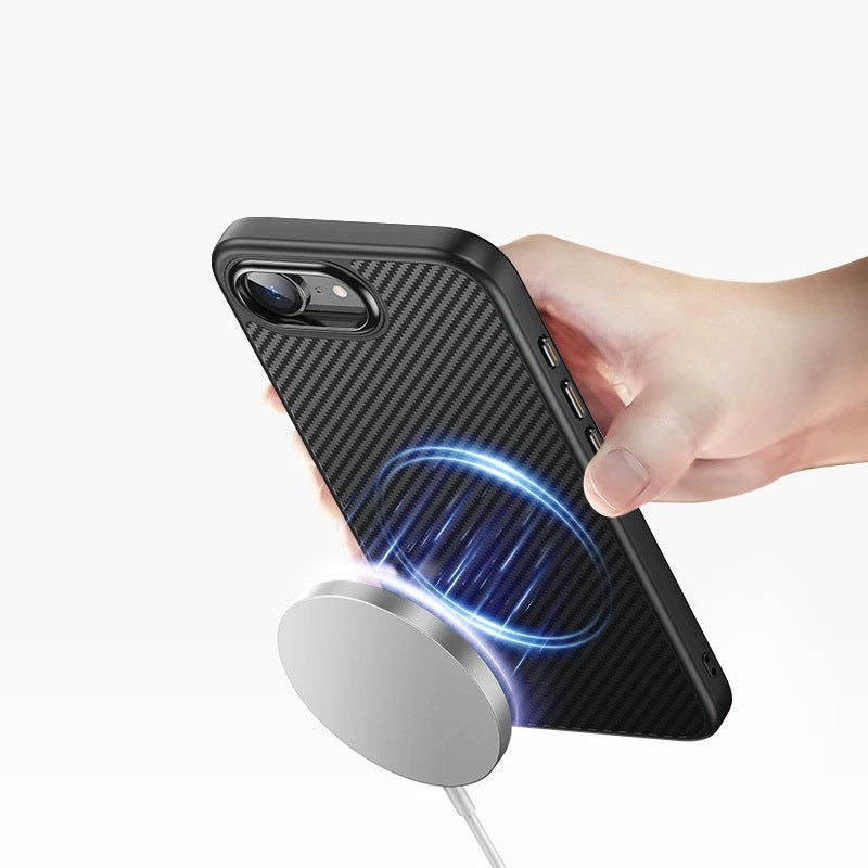 Magnetic Carbon Texture iPhone Case with MagSafe