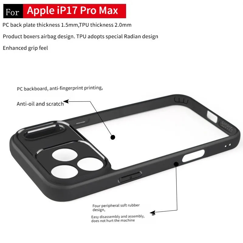 Crystal Clear Shockproof Case for iPhone 17 Series