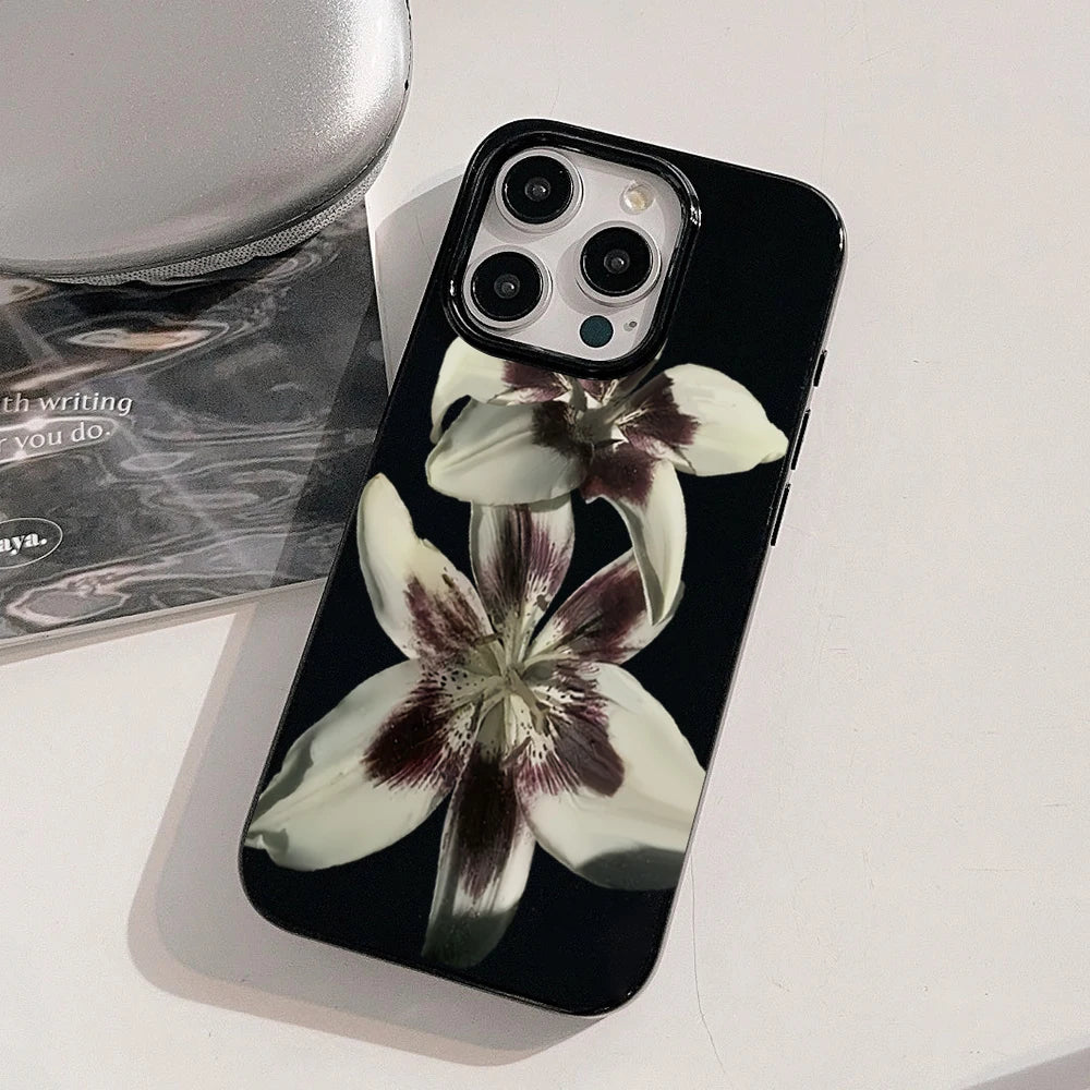 Aesthetic Retro Floral Shockproof iPhone Soft Cover