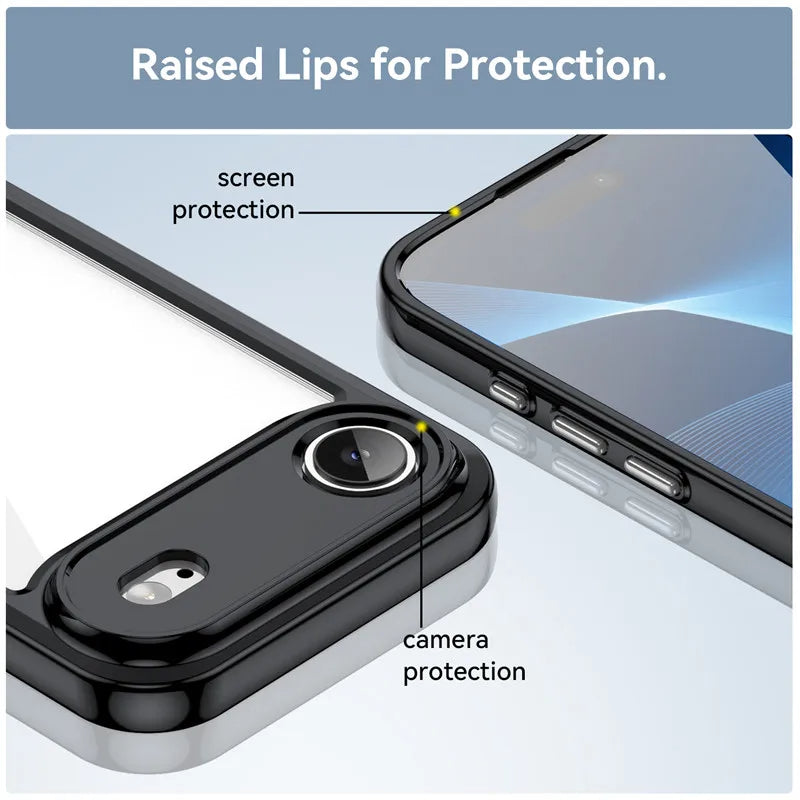 Slim Transparent iPhone Case with Shockproof Edges