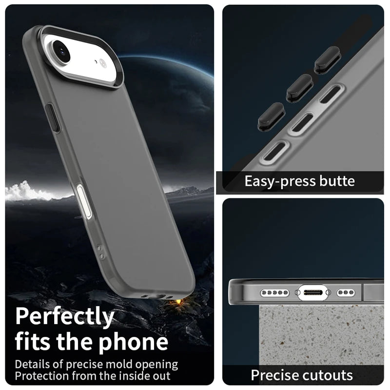 Frosted Matte Silicone Case for iPhone 17 Series