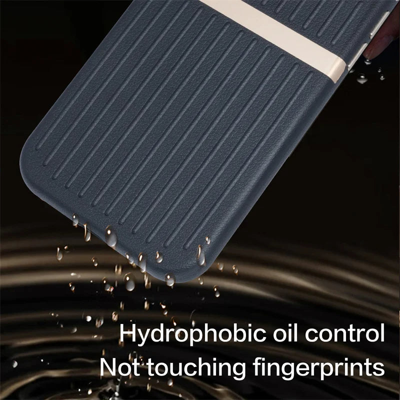 Elegant Magnetic Luggage Leather iPhone Cover