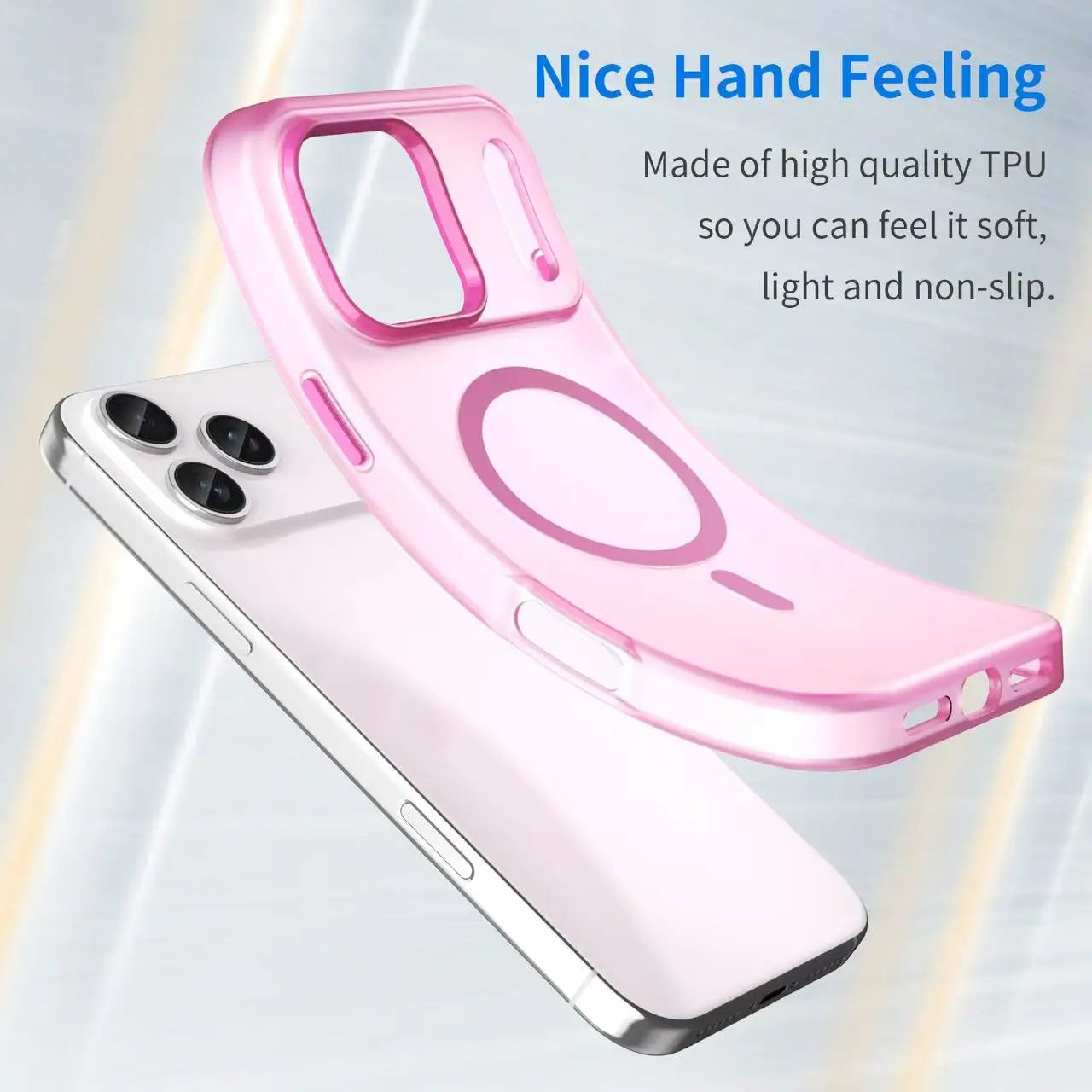 Elegante funda magnética mate color caramelo MagSafe para iPhone