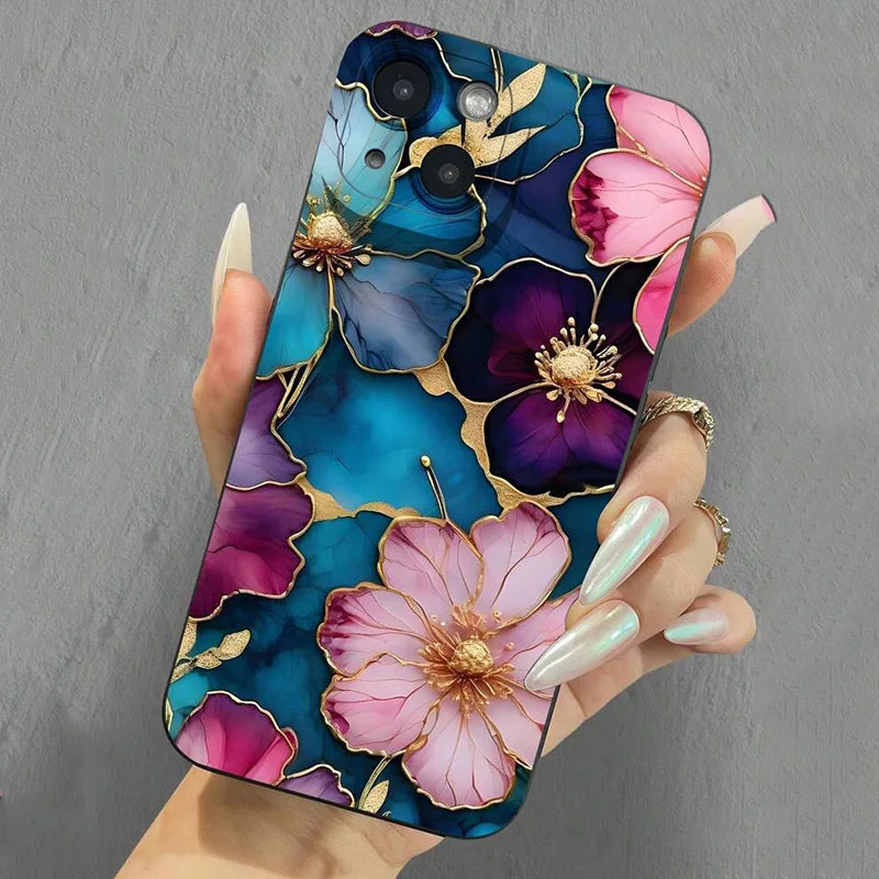 Elegant Vintage Floral Pattern Matte iPhone Cover