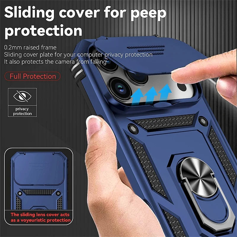 Armor Magnetic iPhone Case with Camera Lens Protector