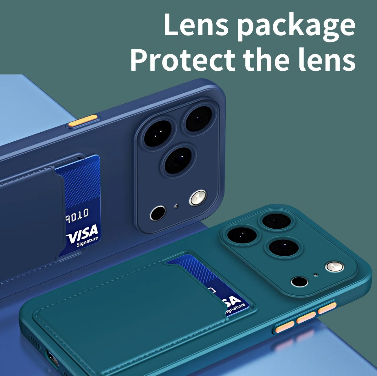 Candy Color Silicone iPhone Case with Card Slot