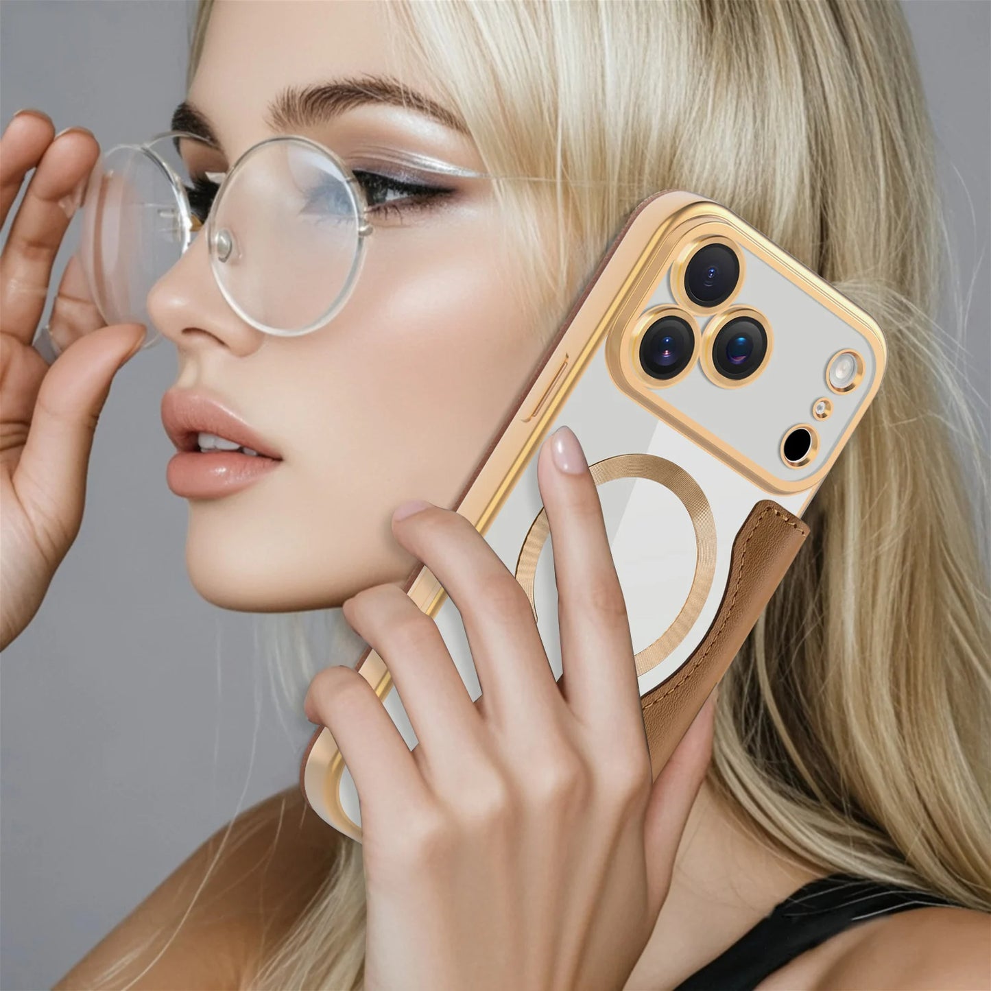 Elegant Flip Leather MagSafe iPhone Wallet Case