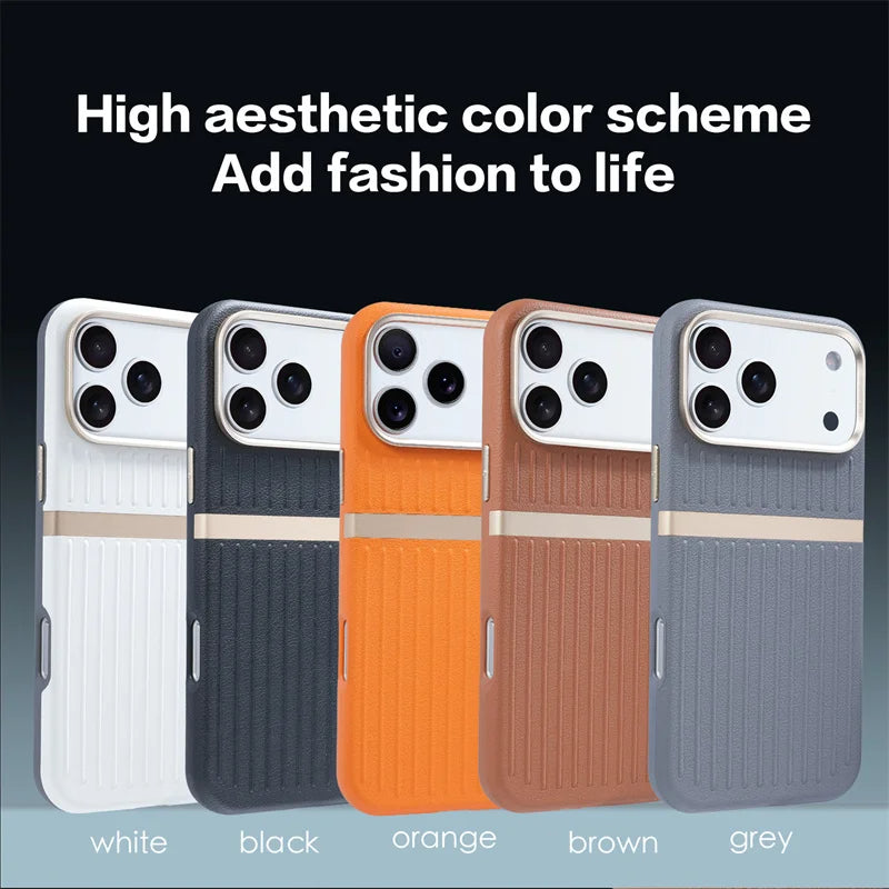 Elegant Magnetic Luggage Leather iPhone Cover