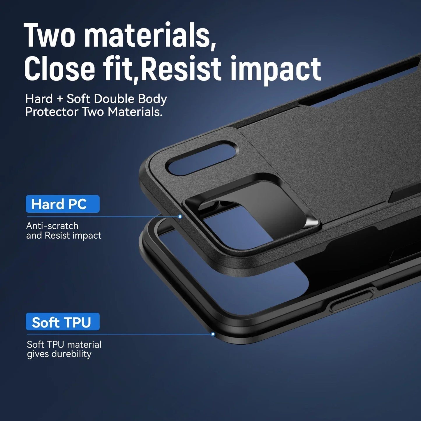 Military Grade Anti-Shock Armor Case for iPhone