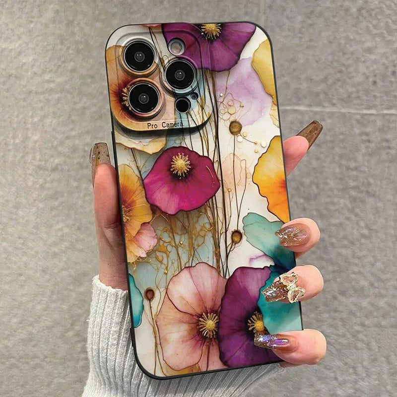 Elegant Vintage Floral Pattern Matte iPhone Cover