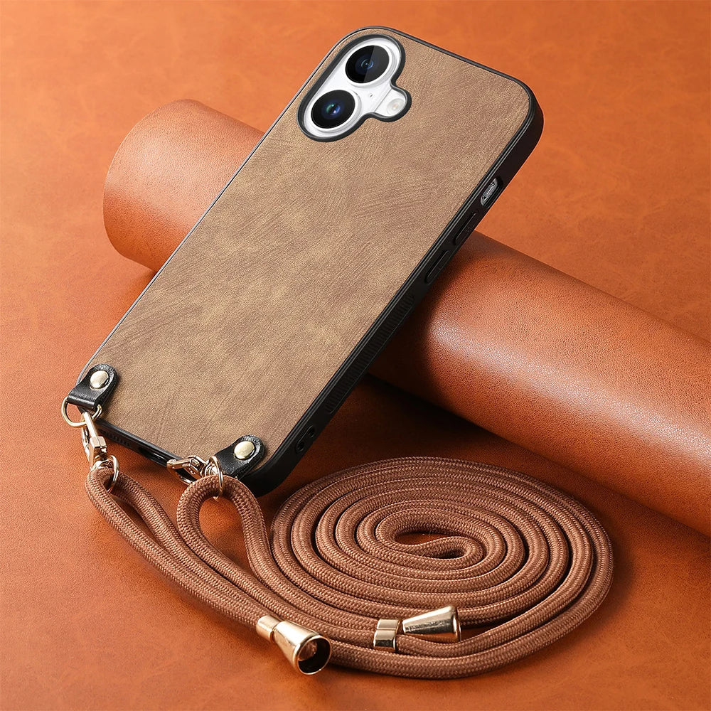 Lanyard Rope Retro Premium Matte Finish iPhone Case