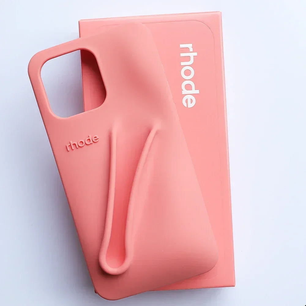 Soft Silicone iPhone Case with Lip Gloss Holder