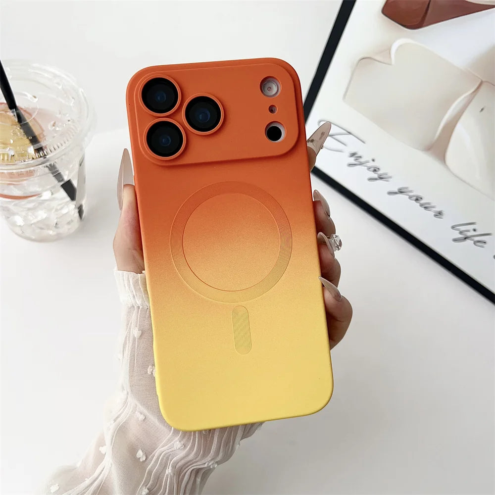 Stylish Gradient MagSafe iPhone Wireless Charging Case