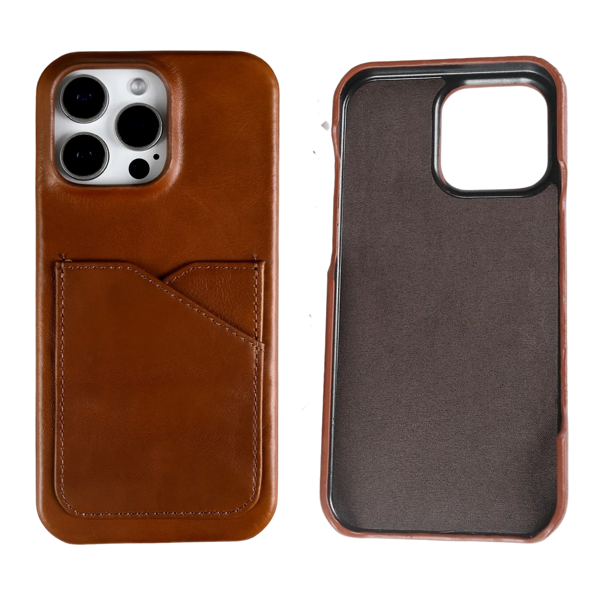 Premium Genuine Leather iPhone Case with Card Slot