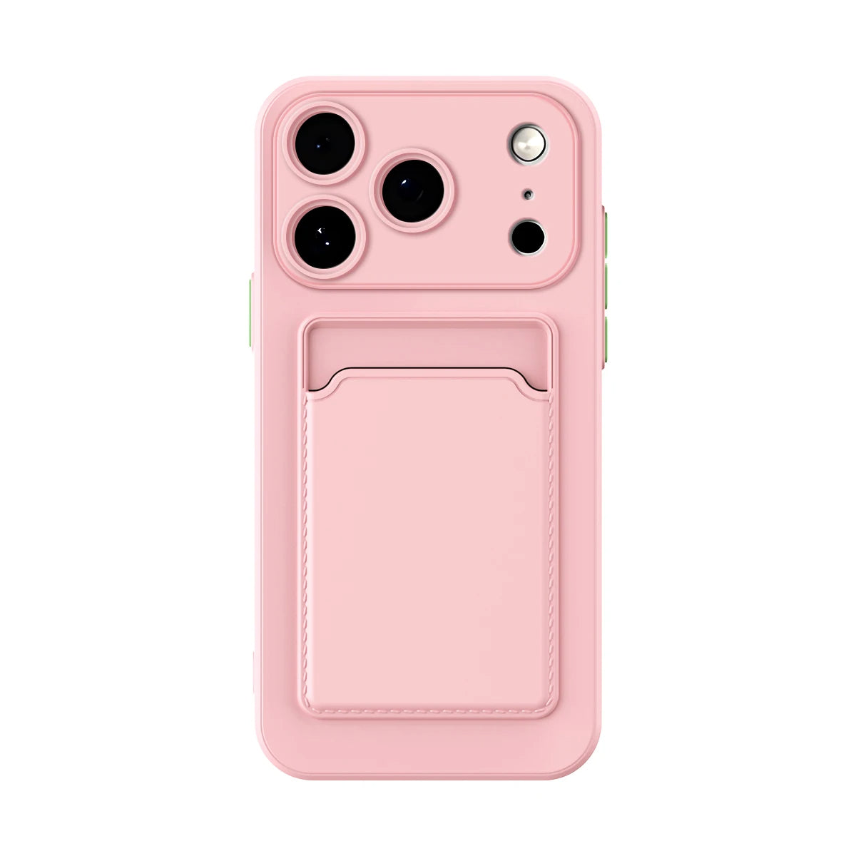 Candy Color Silicone iPhone Case with Card Slot