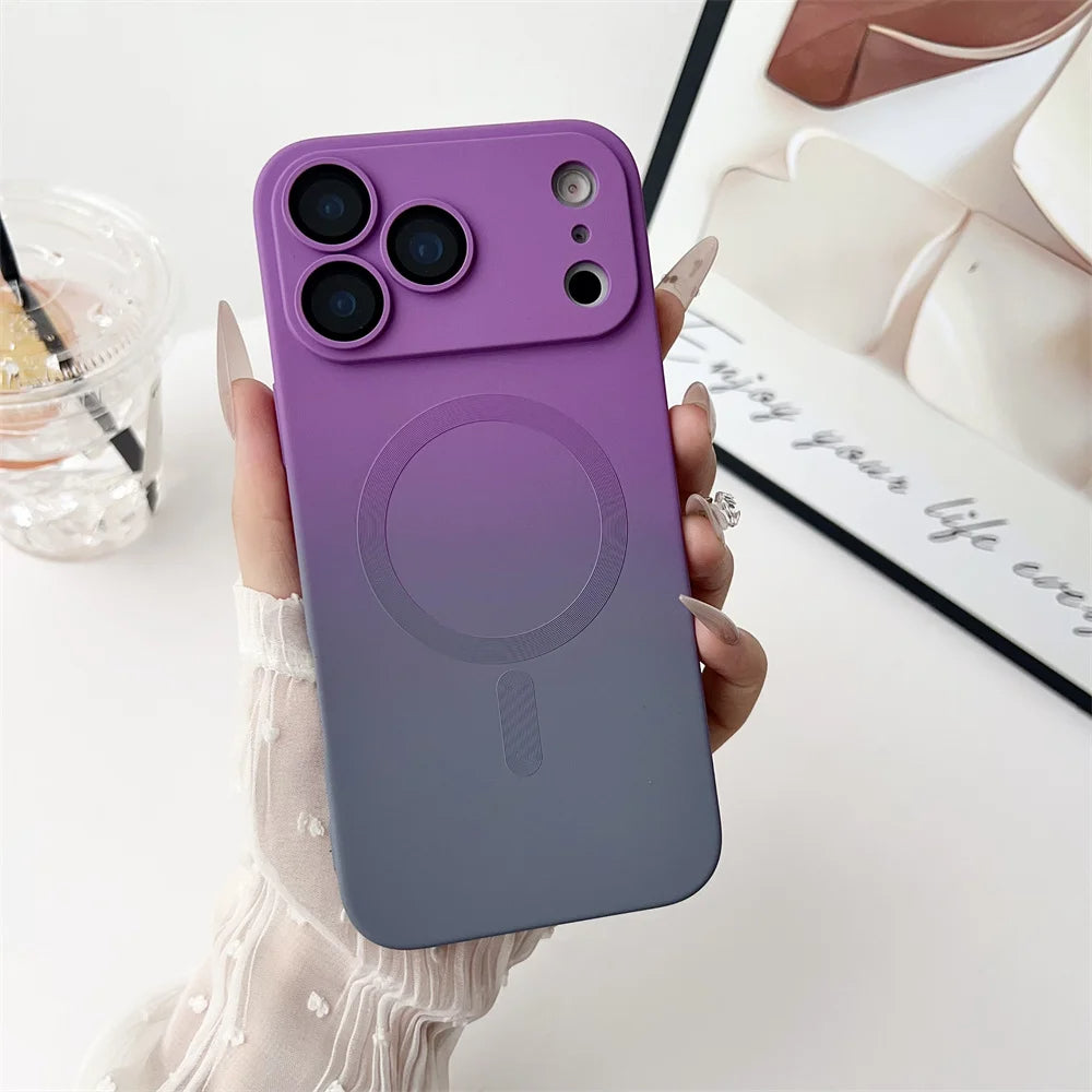 Stylish Gradient MagSafe iPhone Wireless Charging Case