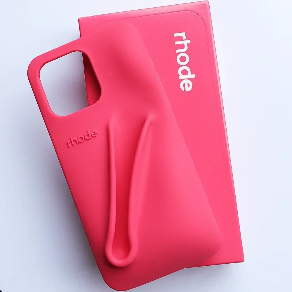 Soft Silicone iPhone Case with Lip Gloss Holder