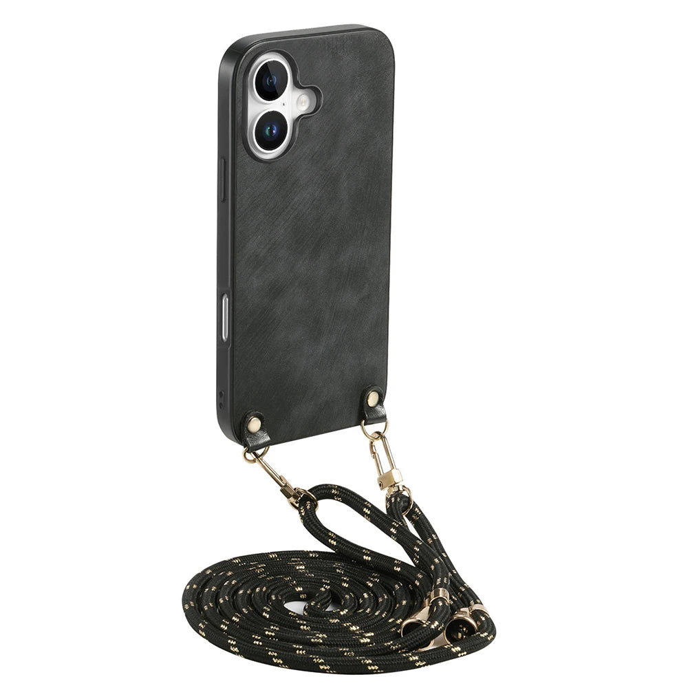 Lanyard Rope Retro Premium Matte Finish iPhone Case