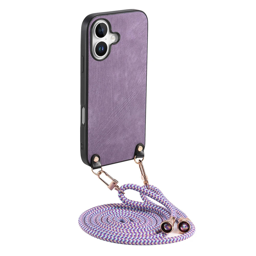 Lanyard Rope Retro Premium Matte Finish iPhone Case